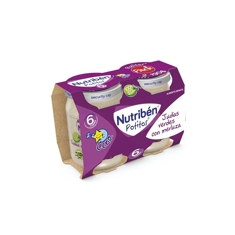 Nutriben Nutribén Potito Cena Bipack Judías Verdes Con Merluza