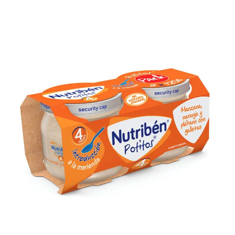Nutriben Nutribén Potitos Poire et Banane 2 Bocaux