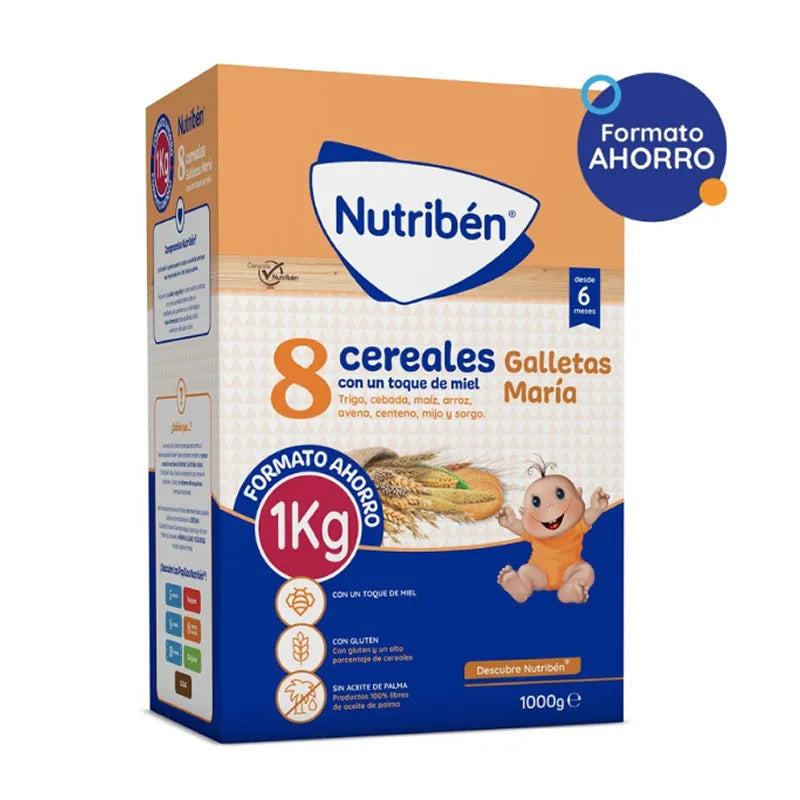 Nutriben Nutribén 8 Céréales avec une Touche de Miel et Biscuits María