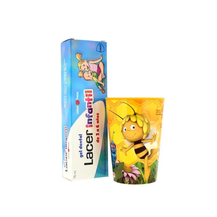 Lacer Pour Enfants Dentifrice Gel Fraise Set 2 Produits