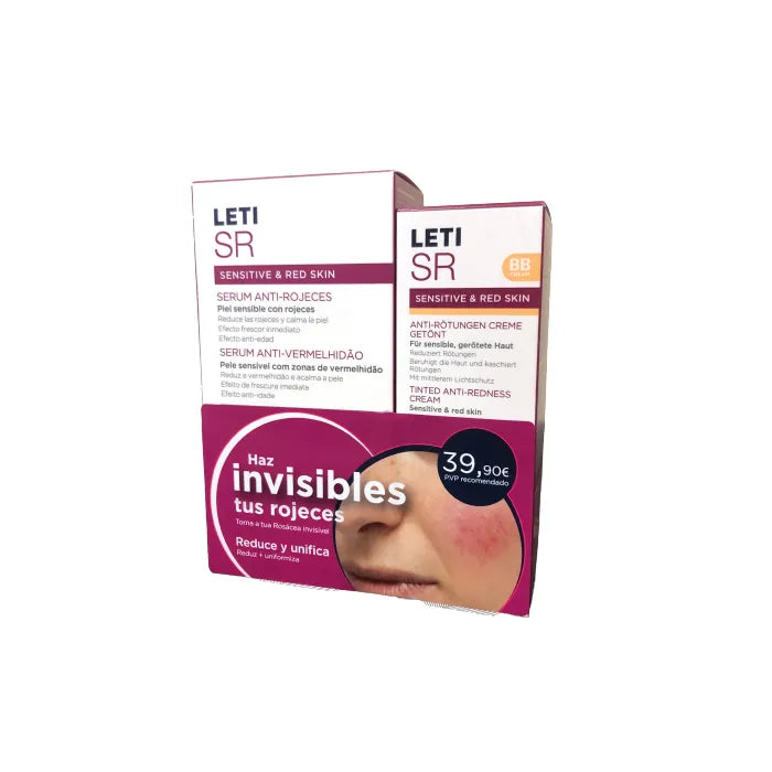 Leti Sr Serum Anti Redness +Leti Sr BB Cream With Colour Spf20 Coffret 2 Pieces