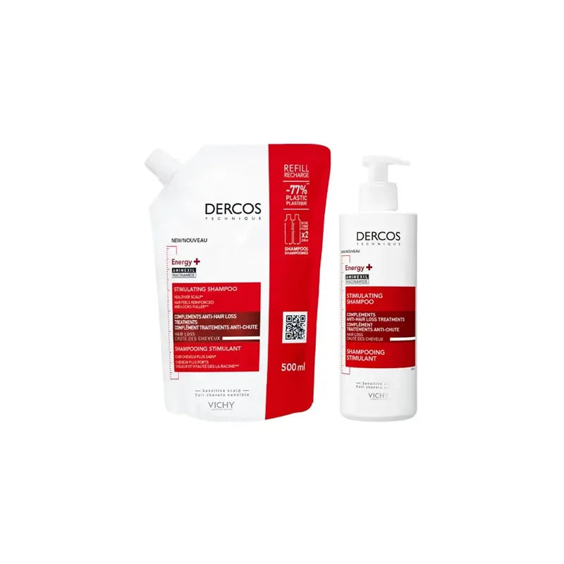 Vichy Dercos Shampooing Energisant + Set 2 Pièces