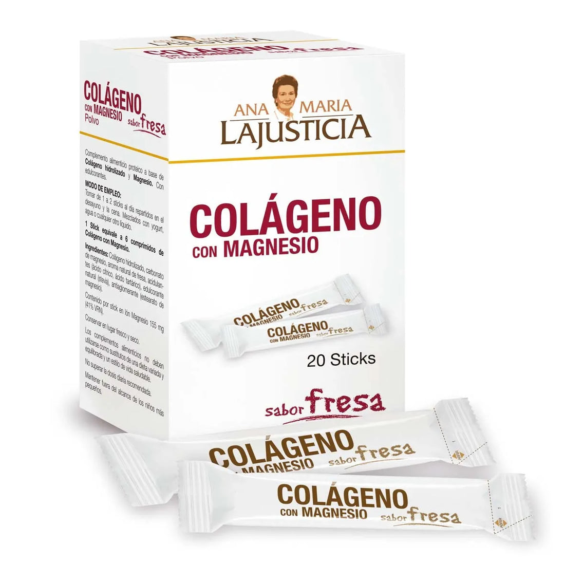 Ana María Lajusticia Colageno Con Magnesio Sabor Fresa 20stick