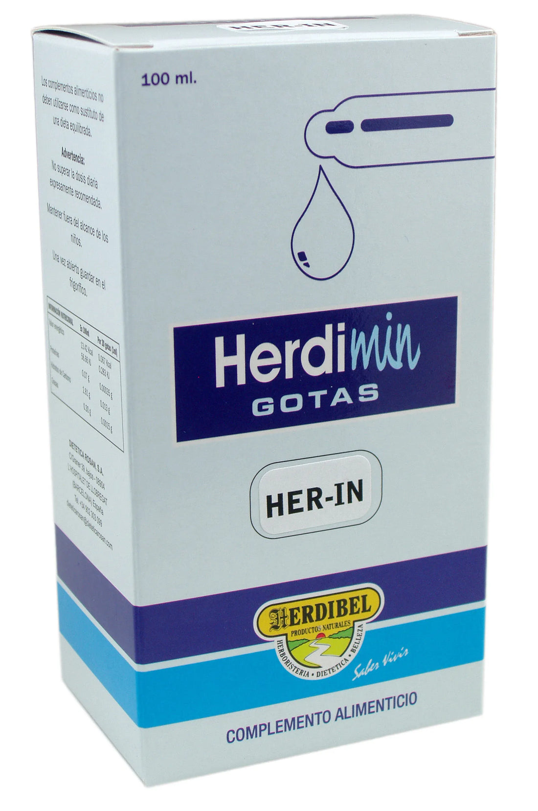 Herdibel Herdimin Her-In Bote Con Cuentagotas