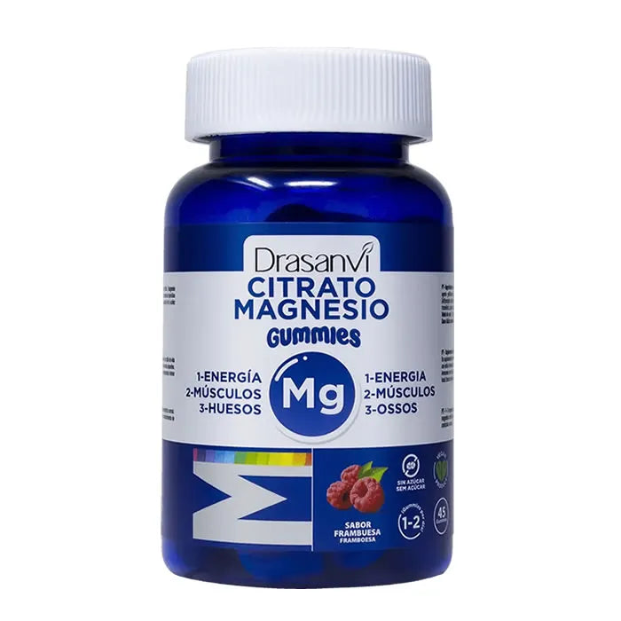 Drasanvi Citrate de Magnésium 45 Gummies Saveur Framboise