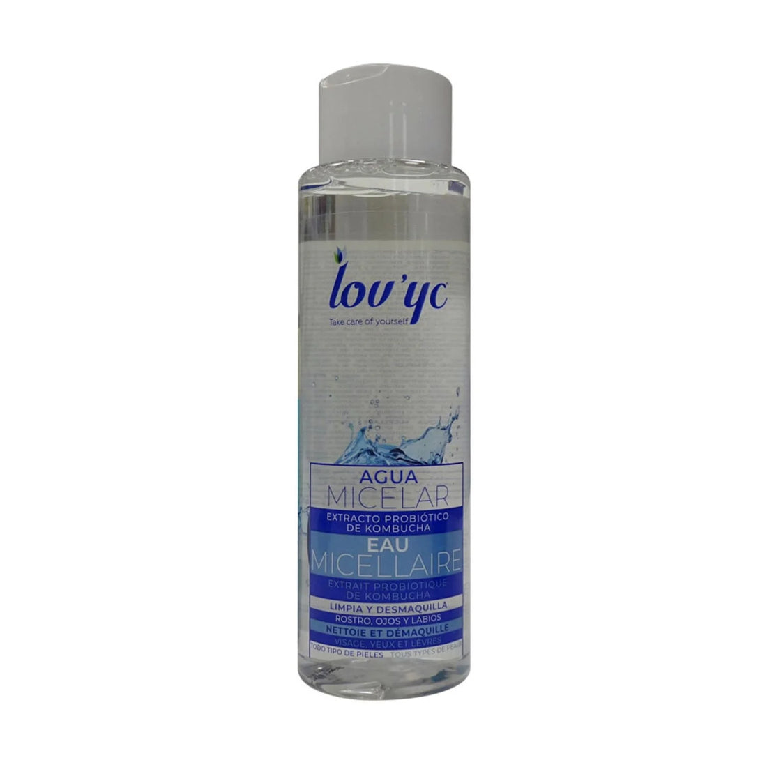 Lovyc Probiotico Kombucha Agua Micelar Rostro Ojos y Labios