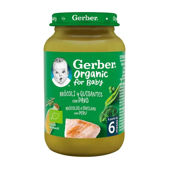 Gerber Bio Purée De Brocoli Et Pois Avec Dinde