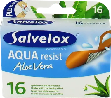 Salvelox Aqua Resist Pansement Adhésif À L'aloe Vera 16 Pcs