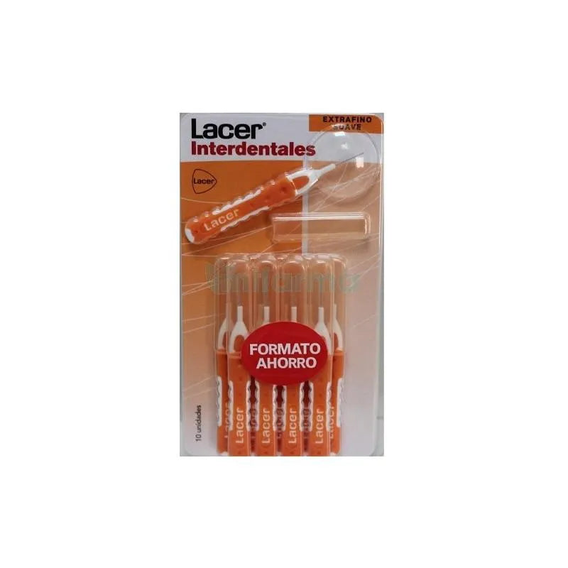 Lacer Interdental Lacer Extra Fine Douce Droite Droite 10 Pcs