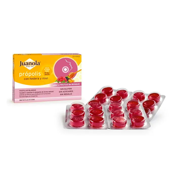 Juanola Propolis Hedera et Miel 24 Comprimés Gommés