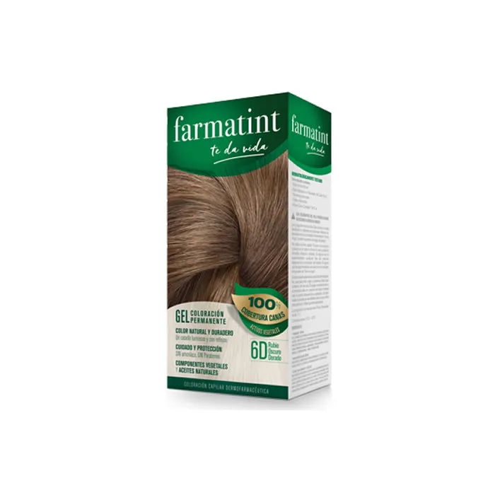 Farmatint Gel Coloration Permanent 6D Blond Doré Foncé