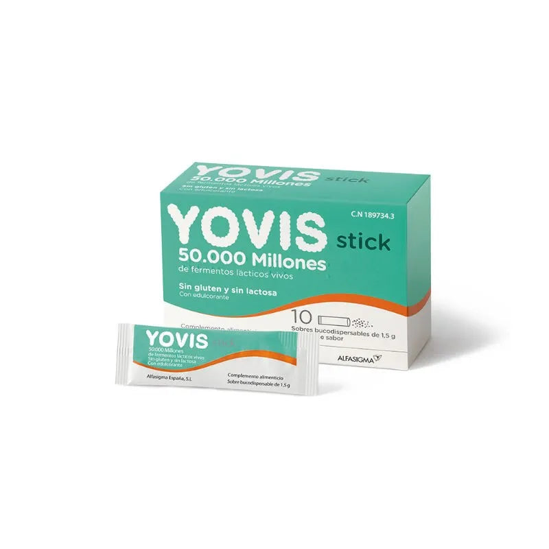 Alfasigma Yovis 10 Stick Bucodispensable 50.000 Millions De Ferments Actifs