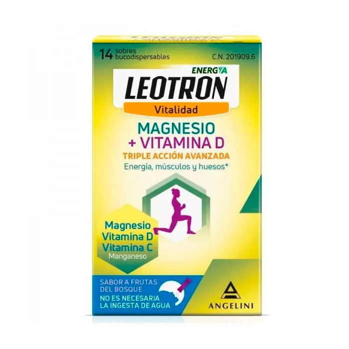 Leotron Vitalité Magnésium + Vitamine D 14 Enveloppes