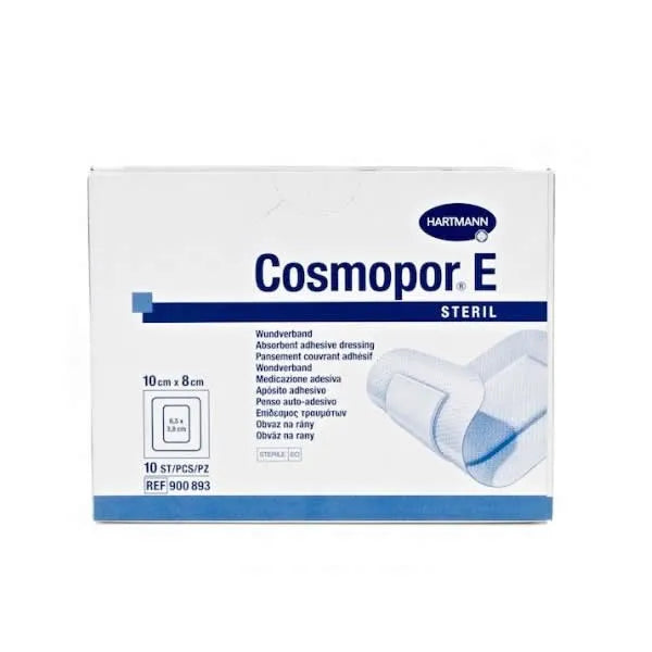 Hartmann Cosmopor E Steril Absorbent Adhesive Dressing 10X8cm 10 Units - Batty Beauty