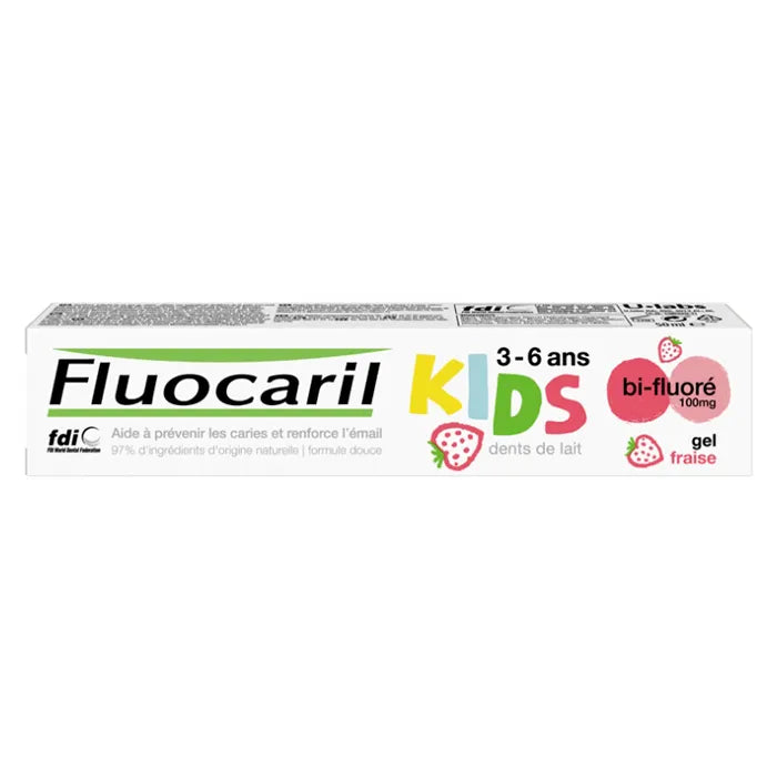 Fluocaril Kids Bi-fluoride Dents de lait Goût Fraise 3-6 ans