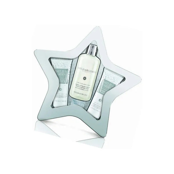 Baylis & Harding Baylis And Harding Jojoba, Silk, And Almond Oil Shower Sensation Star Tin Coffret 3 Produits 2018 - Batty Beauty