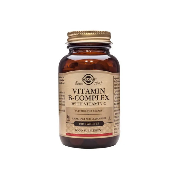 Solgar Vitamin B-Complex With Vitamin C Tablets - Pack of 100 - Batty Beauty