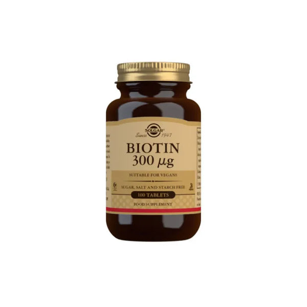 Solgar Biotin 300 µg Tablets - Pack of 100 - Batty Beauty