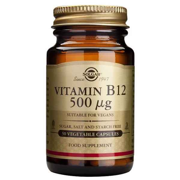 Solgar Vitamine B12 500cmg Cyanocobalamine 50 Gélules - Batty Beauty