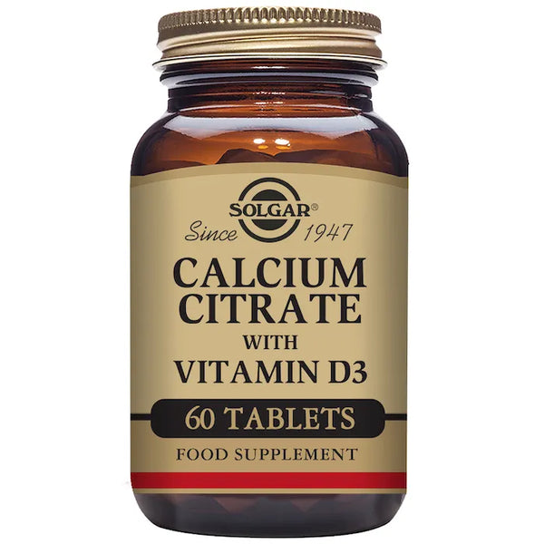 Solgar Citrate de Calcium avec Vitamine D3 60 Comprimés - Batty Beauty