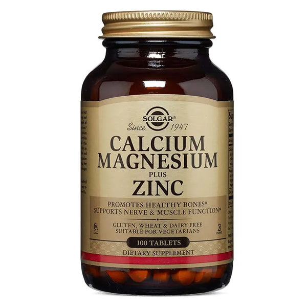 Solgar Calcium Magnesium + Zinc 100 comprimés - Batty Beauty