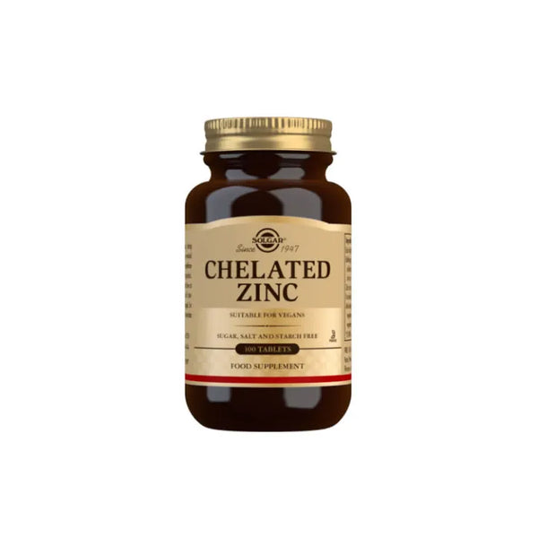 Solgar Chelated Zinc Tablets - Pack of 100 - Batty Beauty