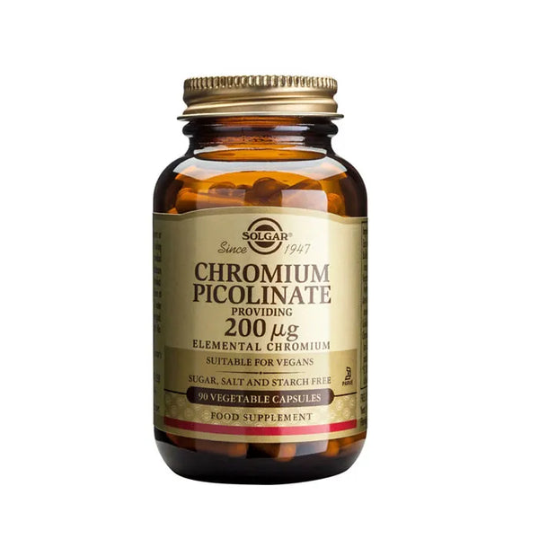Solgar Picolinato Cromo 200mg 90 Capsules - Batty Beauty