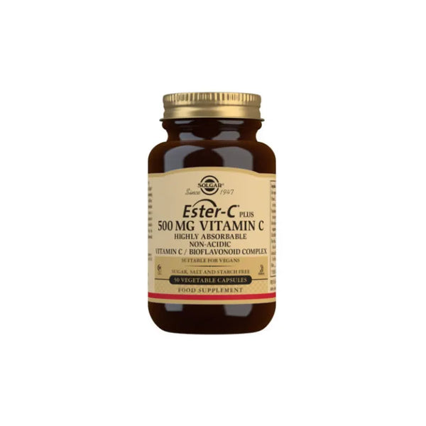 Solgar Ester-C Plus 500 mg Vitamin C Vegetable Capsules - Pack of 50 - Batty Beauty