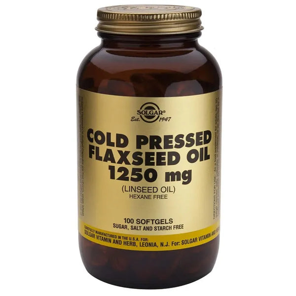 Solgar Huile De Lin Pressée À Froid 1250mg 100 Softgels - Batty Beauty