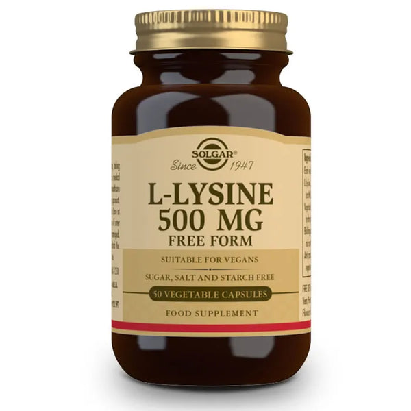 Solgar L-Lysine 500mg 50 Gélules - Batty Beauty