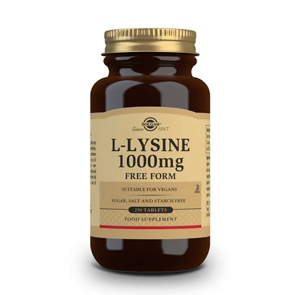 Solgar L-Lysine 1000mg 250 Gélules - Batty Beauty