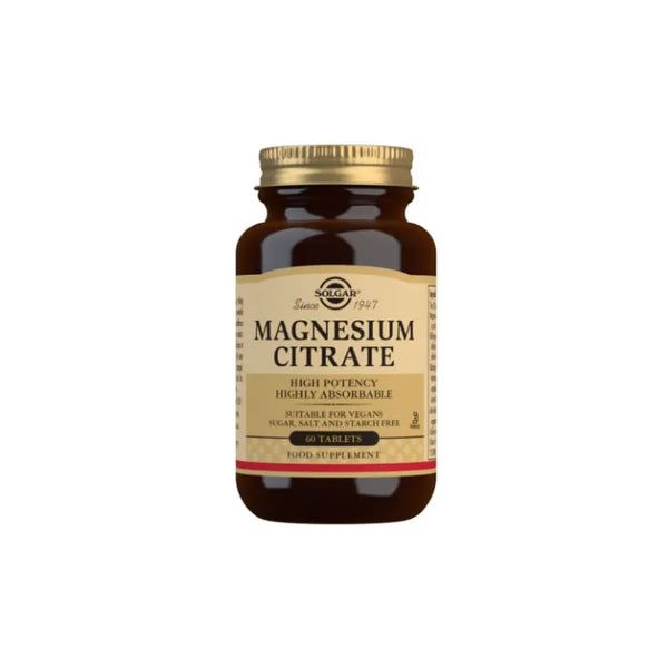 Solgar Citrate de Magnésium 60 Comprimés - Batty Beauty