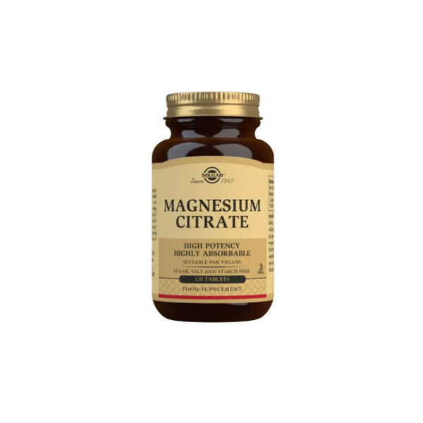 Solgar Citrate de Magnésium 120 Comprimés - Batty Beauty