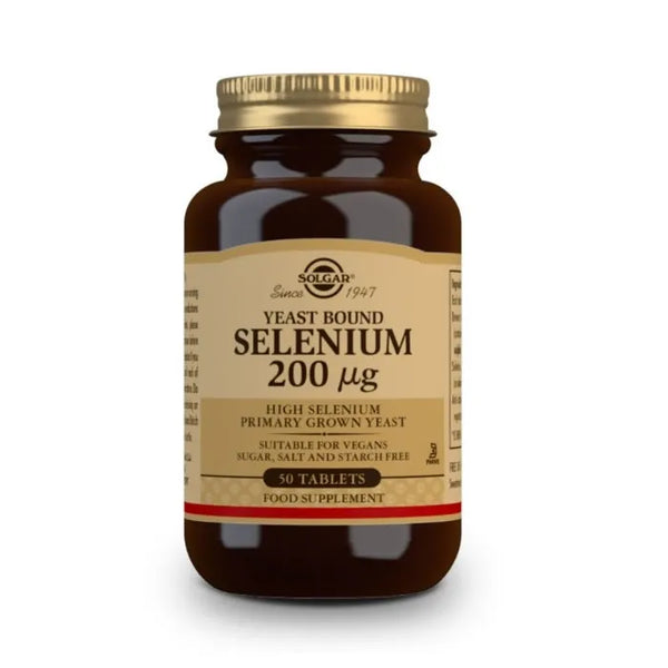 Solgar Sélénium Dans La Levure 200mcg 50 Comprimés - Batty Beauty