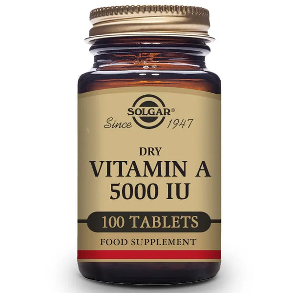 Solgar Vitamine A Séchée 5000 UI 100 Comprimés - Batty Beauty