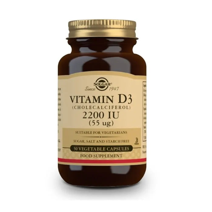 Solgar Vitamine D3 2200 IU (55 mcg) 50 Capsules
