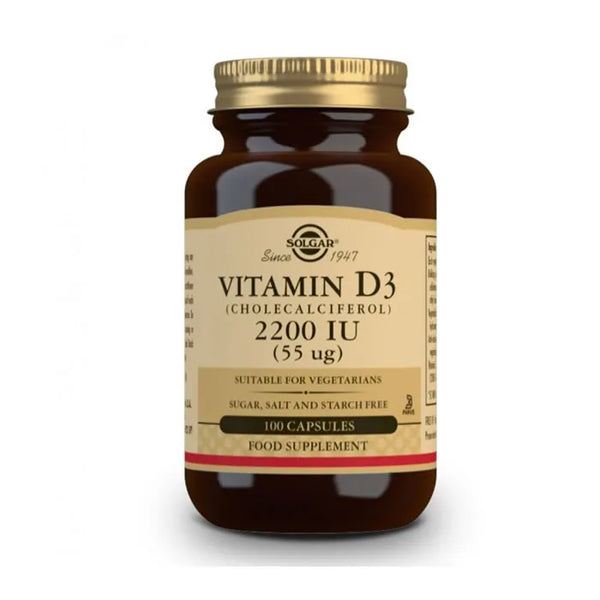 Solgar Vitamine D3 2200 IU (55 mcg) 100 Capsules - Batty Beauty