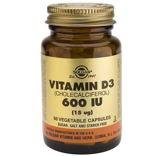 Solgar Vitamine D3 600UI 15cmg 60 Gélules - Batty Beauty