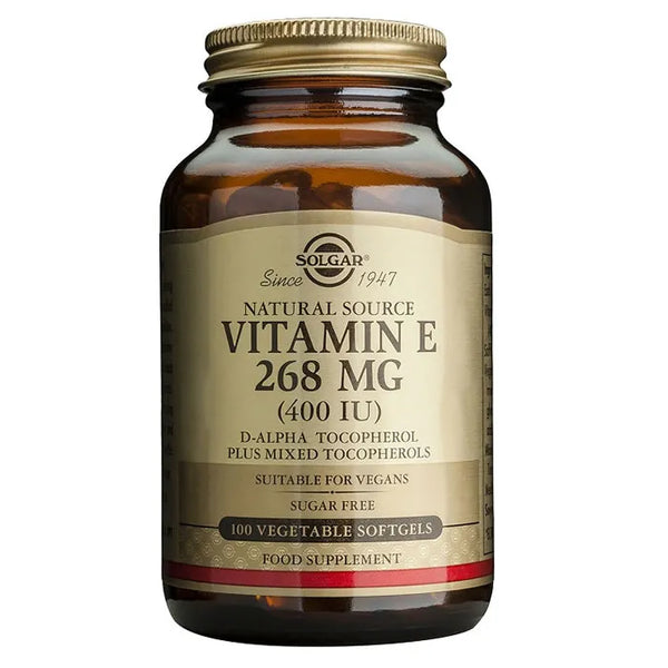 Solgar Vitamine E 268 mg 400 UI 50 Softgels - Batty Beauty