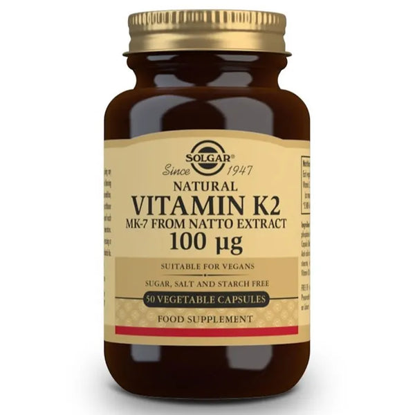 Solgar Vitamine K2 100 µg 50 Capsules - Batty Beauty