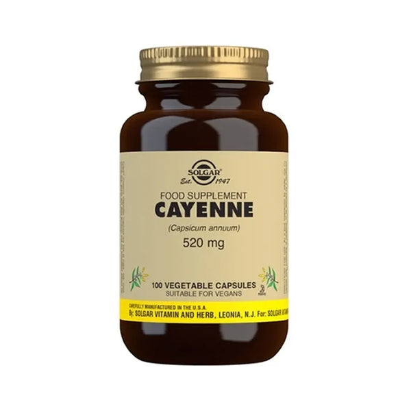 Solgar Cayenne 520mg 100 Gélules - Batty Beauty