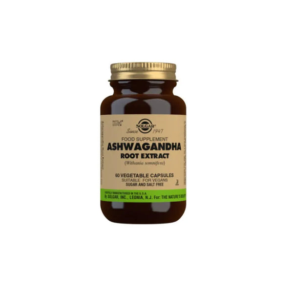 Solgar Ashwagandha Root Extract Vegetable Capsules - Pack of 60 - Batty Beauty