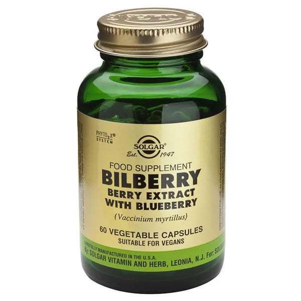 Solgar Bilberry Berry Extract With Blueberry 60 Gélules - Batty Beauty