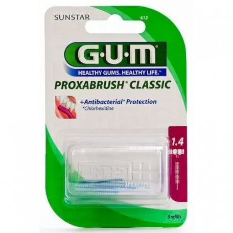 Gum Proxabrush Recambio Cepillo Cilindrico Con Clorhexidina 6 Unidades Gum