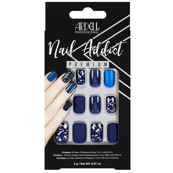 Ardell Nail Addict Matte Blue False Nails - Batty Beauty