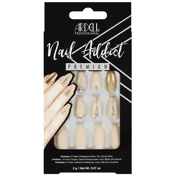 Ardell Nail Addict Nude Jeweled False Nails - Batty Beauty