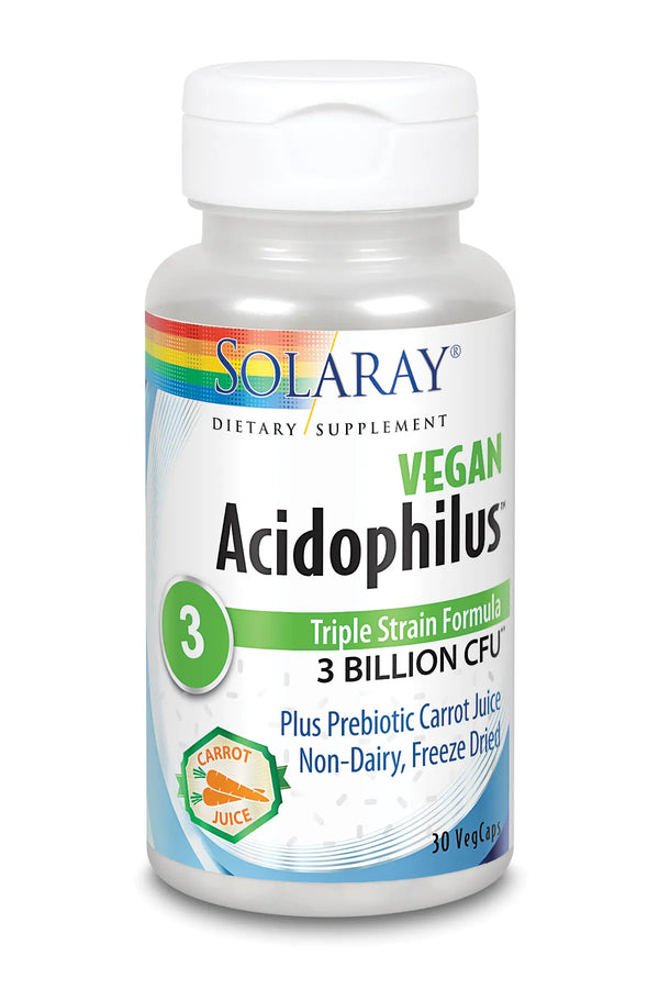 Solaray Acidophilus Plus 3 Billion 30 Caps - Batty Beauty
