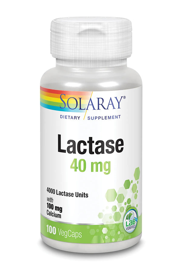 Solaray Lactase 40 Mg 4000 Fcc 100 Vcaps - Batty Beauty