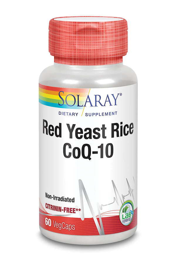 Solaray Red Yeast Rice Plus Q10 60 Vcaps - Batty Beauty