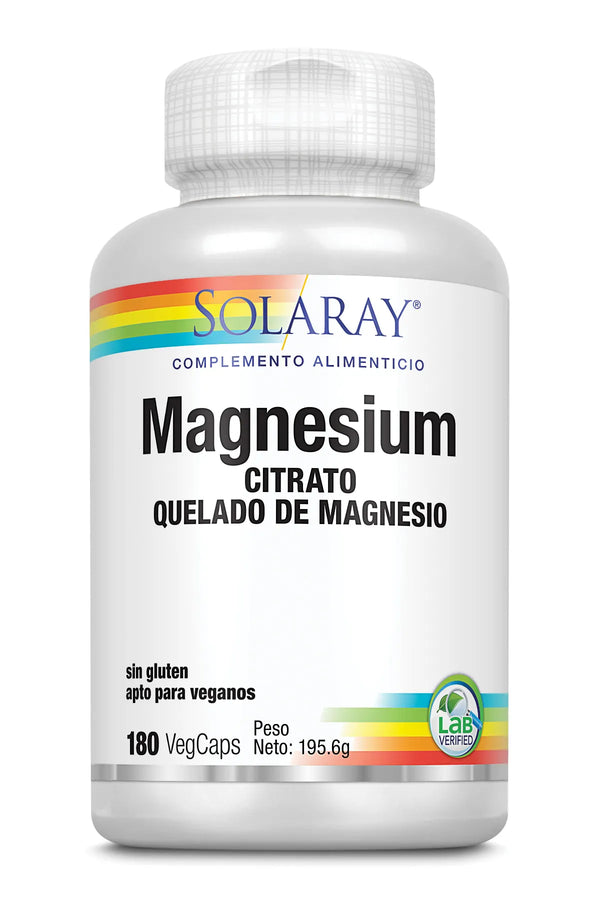 Solaray Big Magnesium Citrate 180 Vcaps - Batty Beauty